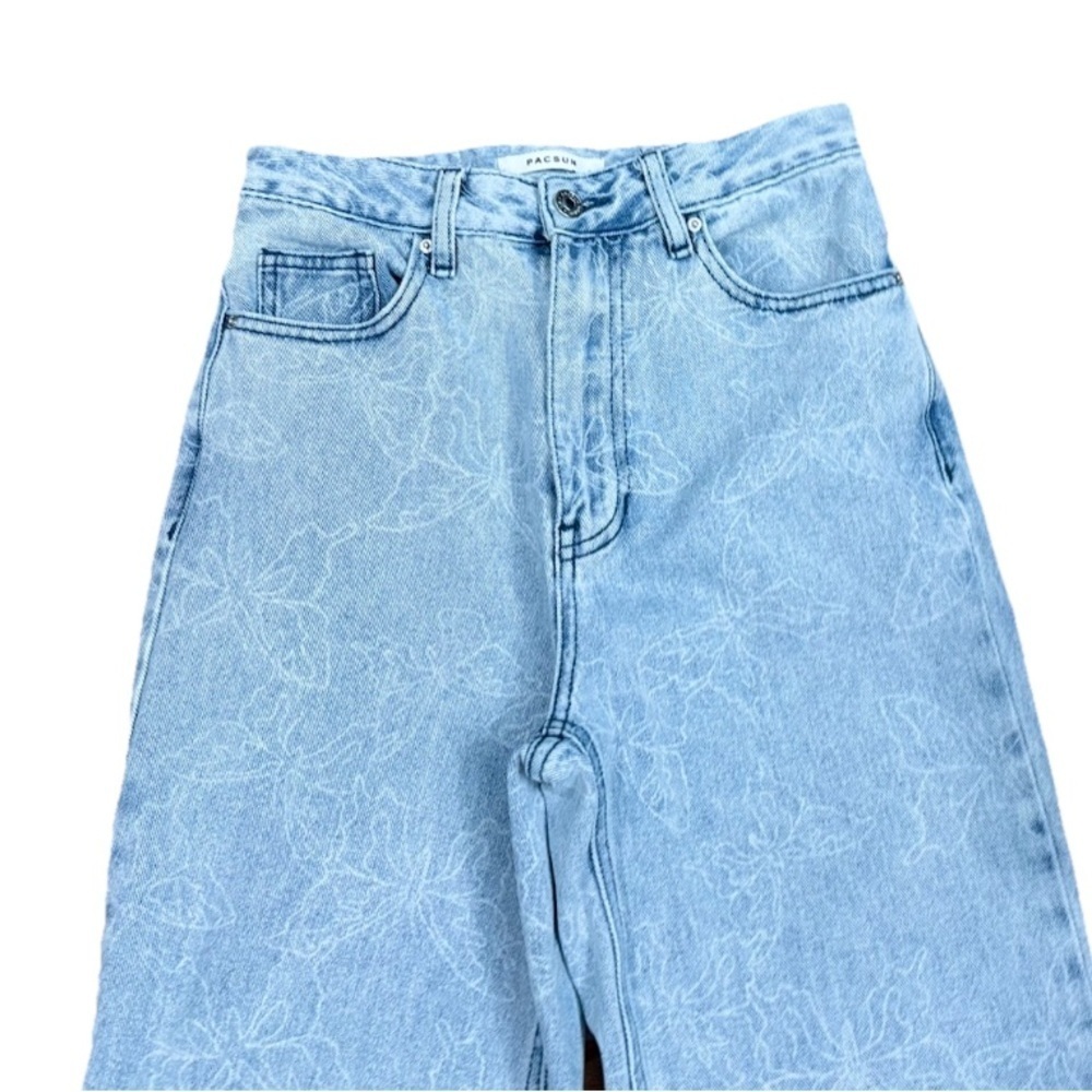 Pacsun 90’s Boyfriend Jeans Butterfly Butterflies Size 26 Inseam 31” - Picture 5 of 7